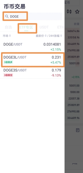 抹茶交易所狗狗币杠杆ETF交易
