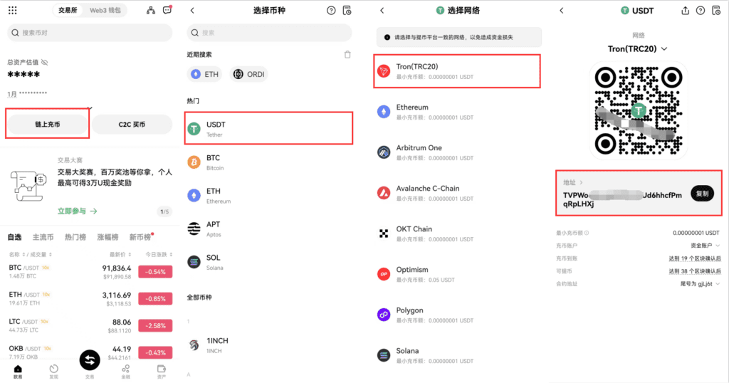 链上充币流程